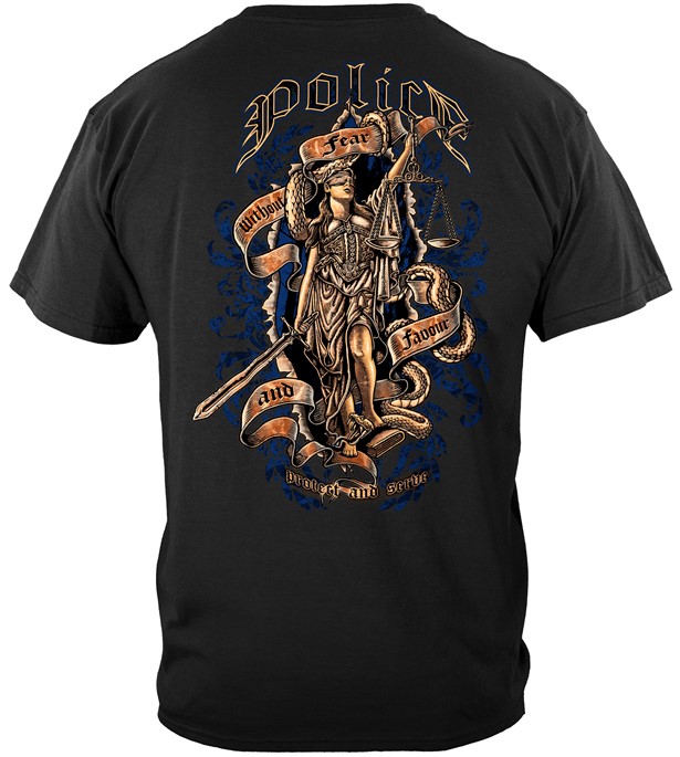 Police Front Full Scale of Justice